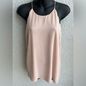 Naked Zebra Pale Pink Scalloped Sleevless Blouse
